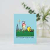 Unglaublich witzig Golf Spaß Postkarte (Stehend Vorderseite)