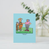 Unglaublich witzig Golf Spaß Postkarte (Stehend Vorderseite)