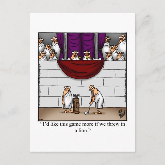 Unglaublich witzig Golf Spaß Postkarte (Vorderseite)