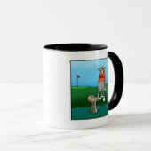 Unglaublich witzig Golf Spaß Ringer Tasse (VorderseiteRechts)