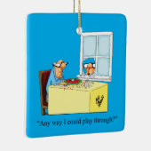 Unglaublich witzig Golf Spaß Weihnachten Keramikornament (Rechts)