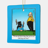Unglaublich witzig Golf Spaß Weihnachten Keramikornament (Links)