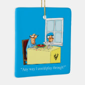 Unglaublich witzig Golf Spaß Weihnachten Keramikornament (Rechts)