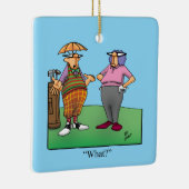 Unglaublich witzig Golf Spaß Weihnachten Keramikornament (Rechts)