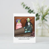 Unglaublich witzig Halloween Spaß Postkarte (Stehend Vorderseite)