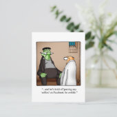 Unglaublich witzig Halloween Spaß Postkarte (Stehend Vorderseite)