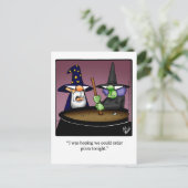 Unglaublich witzig Halloween Spaß Postkarte (Stehend Vorderseite)