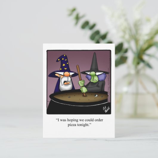 Unglaublich witzig Halloween Spaß Postkarte (Stehend Vorderseite)