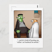 Unglaublich witzig Halloween Spaß Postkarte (Vorne/Hinten)