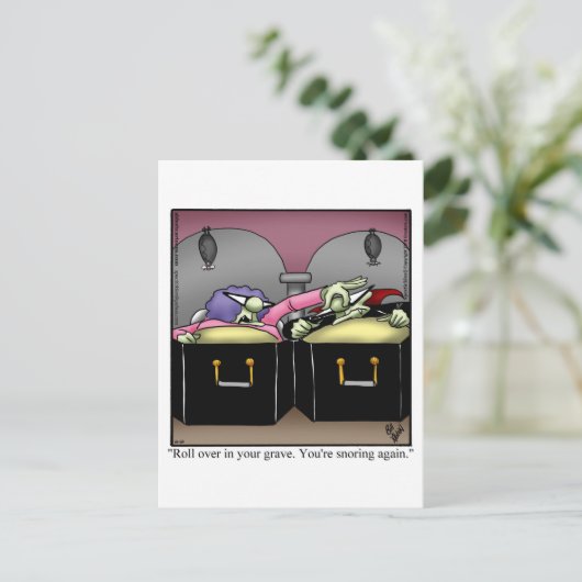 Unglaublich witzig Halloween Spaß Postkarte (Stehend Vorderseite)