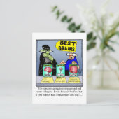 Unglaublich witzig Halloween Spaß Postkarte (Stehend Vorderseite)