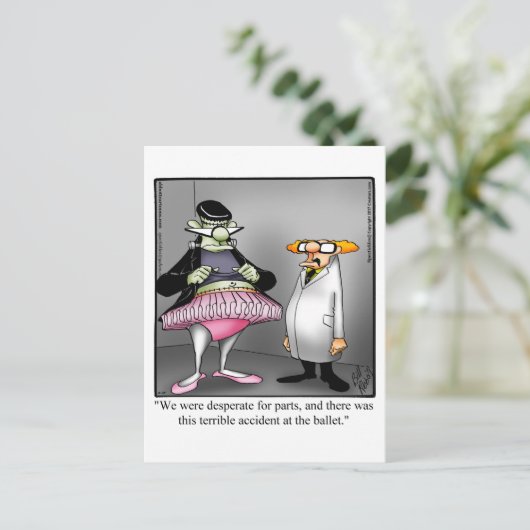 Unglaublich witzig Halloween Spaß Postkarte (Stehend Vorderseite)