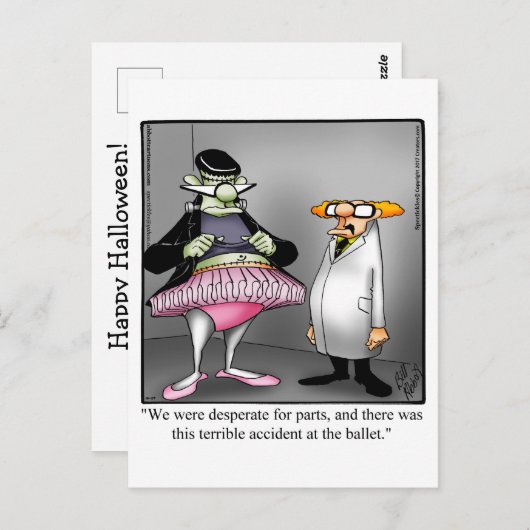Unglaublich witzig Halloween Spaß Postkarte (Vorne/Hinten)