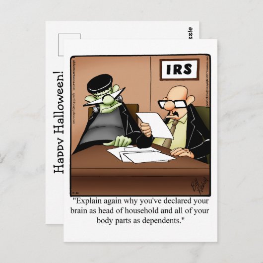 Unglaublich witzig Halloween Spaß Postkarte (Vorne/Hinten)