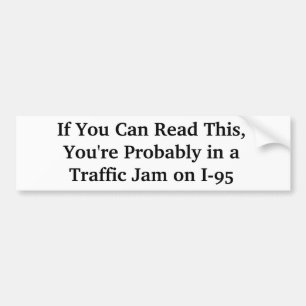 Unglaublich witzig I-95 Florida Autoaufkleber