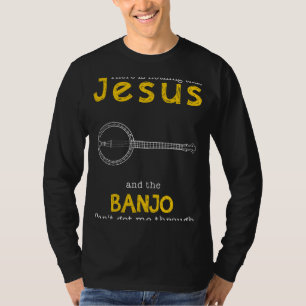 Unglaublich witzig Jesus & Banjo Slogan T-Shirt  