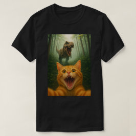 Unglaublich witzig Katze Selfie mit T-Rex - Katze T-Shirt