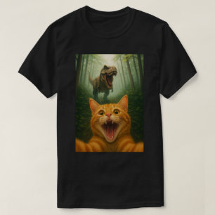 Unglaublich witzig Katze Selfie mit T-Rex - Katze  T-Shirt