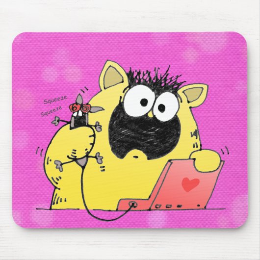 Unglaublich witzig Katze und Mausunterlage Mousepad (Vorne)
