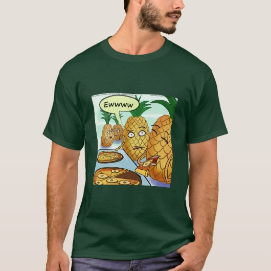 Unglaublich witzig LTCartoons Ananas Pizza Cartoon T-Shirt (Vorderseite)