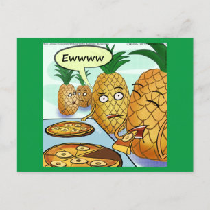 Unglaublich witzig LTCartoons Ananas Pizza Postkar Feiertagspostkarte