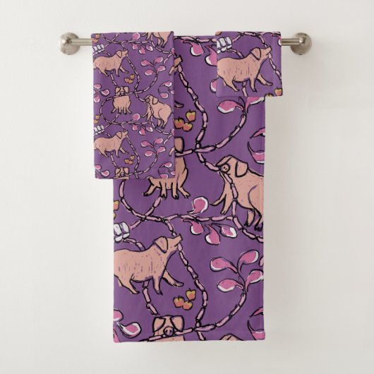 Unglaublich witzig Muster Chinesisches Schweinejah Badhandtuch Set (Insitu)