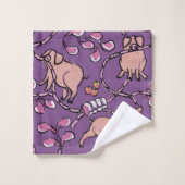 Unglaublich witzig Muster Chinesisches Schweinejah Badhandtuch Set (Waschlappen)