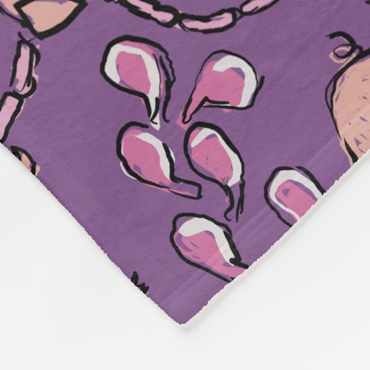 Unglaublich witzig Muster Chinesisches Schweinejah Fleecedecke (Ecke)