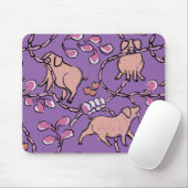 Unglaublich witzig Muster Chinesisches Schweinejah Mousepad (Mit Mouse)
