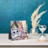 Unglaublich witzig Niedliche Katze in Pajamas Wäsc Fotoplatte (InSitu)