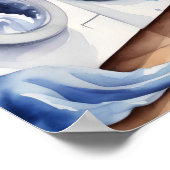 Unglaublich witzig Niedliche Katze in Pajamas Wäsc Poster (Ecke)