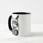 Unglaublich witzig No bedeutet kein Cat Sprichwort Tasse (Vorderseite Links)