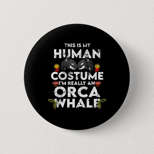 Unglaublich witzig-Orca-Halloween-Kostüm Button (Vorderseite)