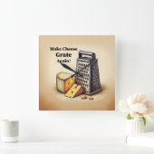 Unglaublich witzig politische Käsesorte Quadratische Wanduhr (Zuhause)