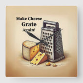Unglaublich witzig politische Käsesorte Quadratische Wanduhr (Vorderseite)