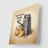 Unglaublich witzig politische Käsesorte Quadratische Wanduhr (Winkel)