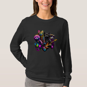 Unglaublich witzig Rock Star Cat Band. Funny Cat R T-Shirt