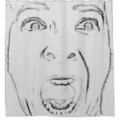 Unglaublich witzig Schreib-Gesichtspresse Duschvorhang (Vorderseite)