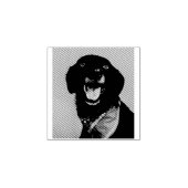 Unglaublich witzig schwarzes Labor auf dem Red Bac Gummistempel (Prägung)