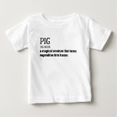 Unglaublich witzig Schwein und Bacon Definition Wi Baby T-shirt (Vorderseite)