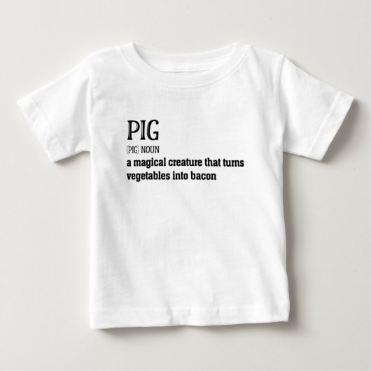 Unglaublich witzig Schwein und Bacon Definition Wi Baby T-shirt (Vorderseite)