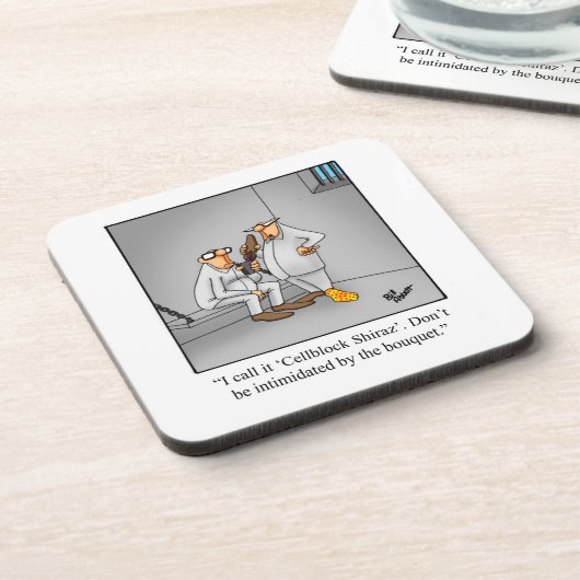 Unglaublich witzig Spaß "Cellblock Shiraz" Unterse Getränkeuntersetzer (Linke Seite)