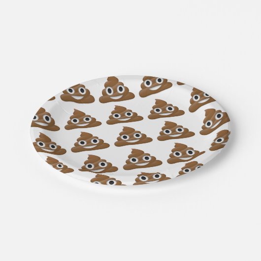 Unglaublich witzig Spaß kacken-emoji - Poo Pappteller (Schrägansicht)