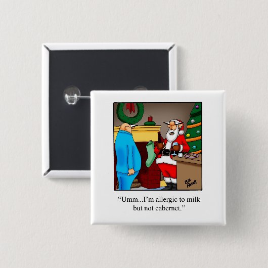 Unglaublich witzig Spaß Weihnachten Button (Vorne & Hinten)