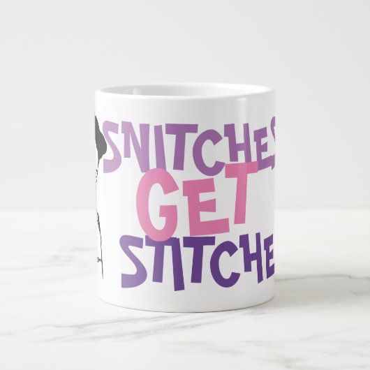Unglaublich witzig Stiche erhalten Stitches Meme Jumbo-Tasse (Vorderseite)