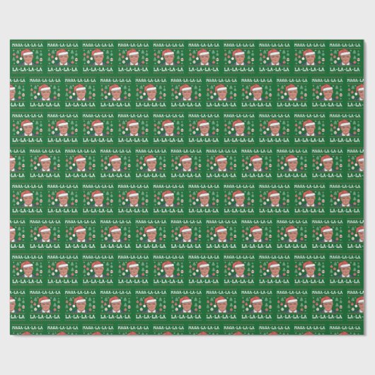 Unglaublich witzig Trump Maga La La La Ugly Geschenkpapier (Flach)