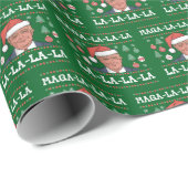 Unglaublich witzig Trump Maga La La La Ugly Geschenkpapier (Rolleneckpunkt)