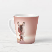 Unglaublich witzig Valentine Donkey 3D Aussehen vo Milchtasse (Linke Ecke)