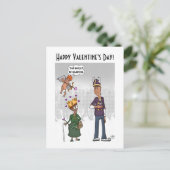 Unglaublich witzig Valentinstag Postkarte (Stehend Vorderseite)