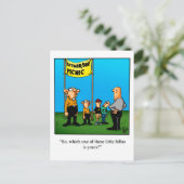 Unglaublich witzig Vater/Sohn Spaß Postkarte (Stehend Vorderseite)